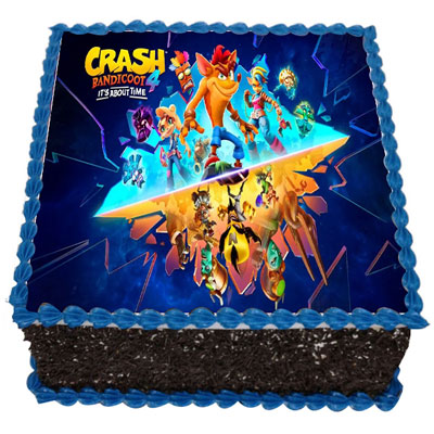 "Crash Theme Photo cake - 2kgs (Photo Cake) - Click here to View more details about this Product